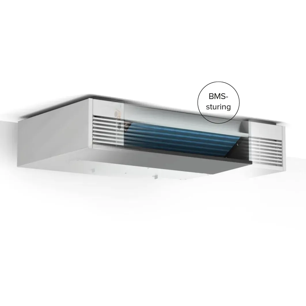 Jaga - Briza 22 Plafondmodel - BMS 0-10V regeling - 4 Pijps - 630x2250mm - 12904 Watt - Front Top grill - Off-black